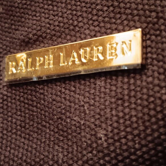 Ralph Lauren Fragrances chain tassel cotton canvas XL shoulder tote purse - Picture 5 of 12